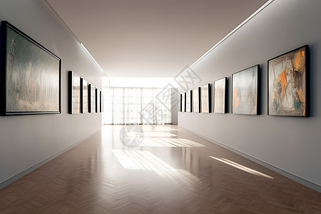 博物馆的长廊背景图片