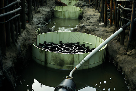 废水处理设施背景图片