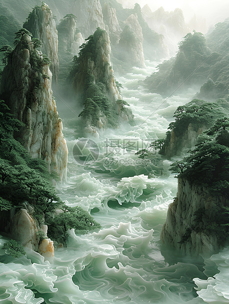 宋朝风景中的山水图片
