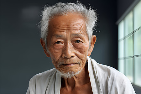 白胡子的老人图片