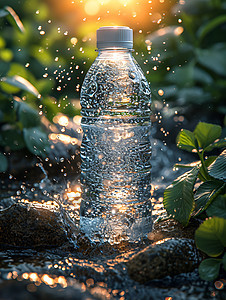 水滴在的瓶子上图片