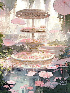 花园女王的花海王国背景图片