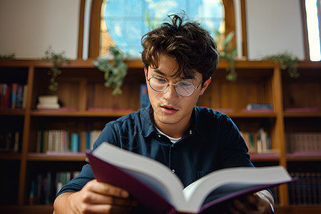 图书馆中学习的学生图片