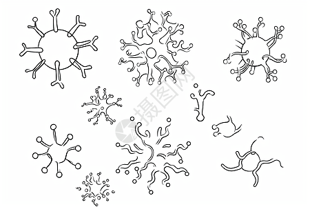 生物哟学研究的病毒细胞图片