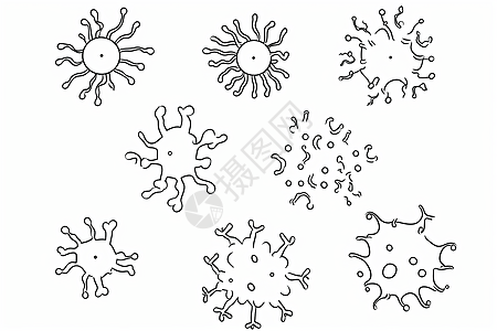 抽象病毒细菌细胞艺术插图图片