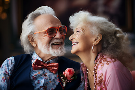 幸福老年伴侣图片