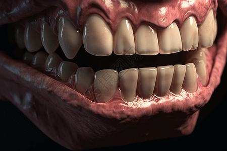 人类口腔和牙齿背景图片