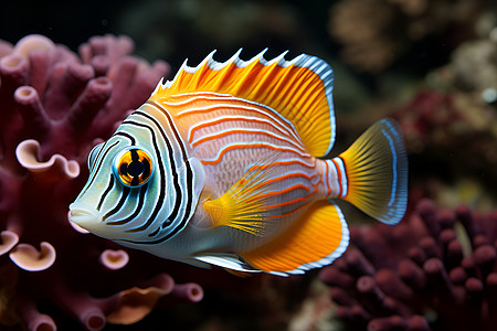 多彩珊瑚鱼海底的珊瑚鱼背景