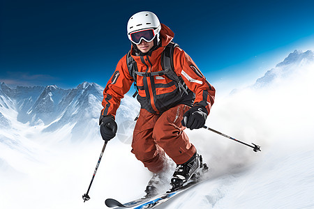 一名滑雪运动员图片