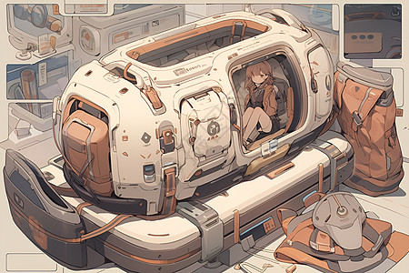未来太空船设计背景图片