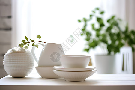 陶瓷盘子陶瓷茶具背景