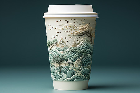 中国风的杯面设计图片