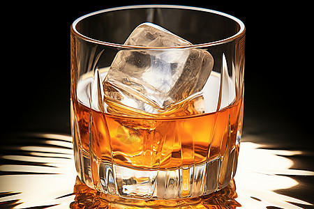 玻璃杯中的美味酒水图片