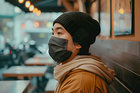 防护病毒的年轻男子图片