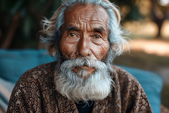 满脸皱纹的老年男人图片