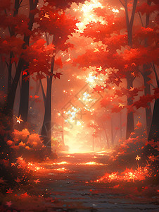 秋日的红叶风景图片