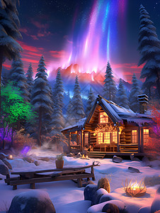 冰雪奇缘童话中的小屋图片