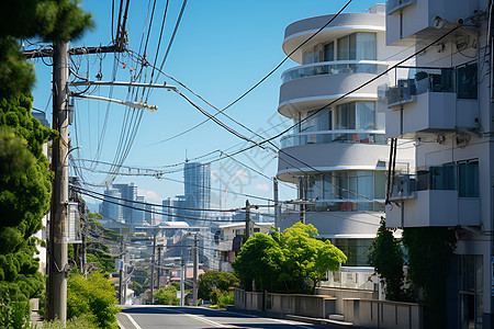 繁华的现代城市房屋建筑图片