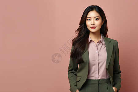 优雅的亚洲女商人图片