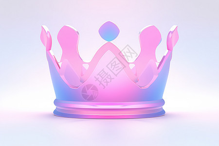 3D镭射风格的皇冠图标图片