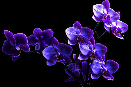 紫色兰花插画图片