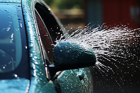 冲洗的汽车汽车清洁剂高清图片