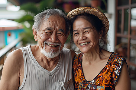 幸福的男女老年男女高清图片