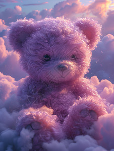 紫色玩具熊图片