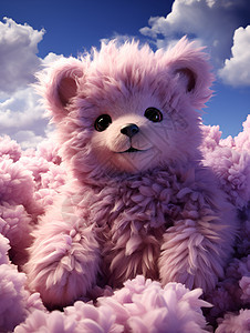 柔软如云的泰迪熊插图图片