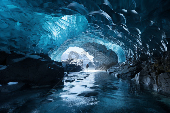 冰川洞穴图片