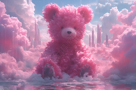 粉色泰迪熊图片