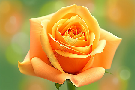 夏季美丽绽放的橙色玫瑰花朵背景图片