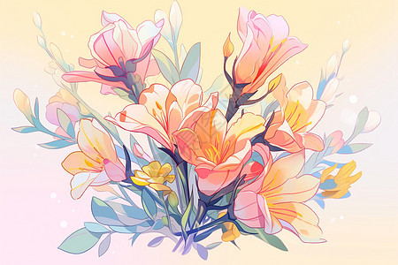 五彩斑斓的绚丽花朵图片