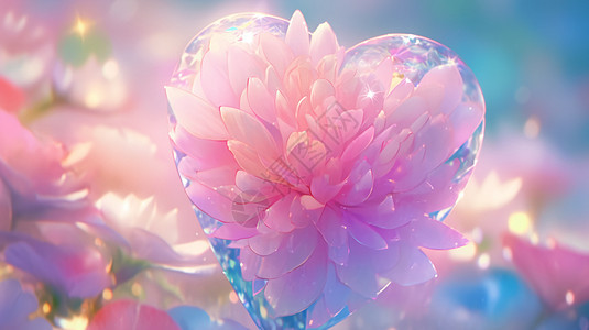 浪漫梦幻中的粉色牡丹图片