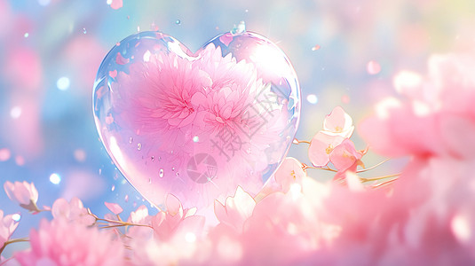 粉色浪漫的牡丹花朵图片