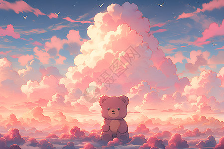 粉红泰迪熊背景图片