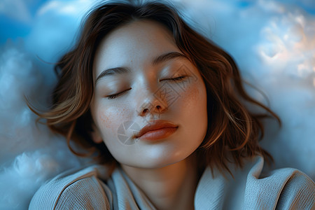 女性美容睡眠图片