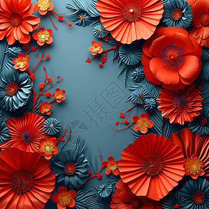创意美感的花卉背景背景图片