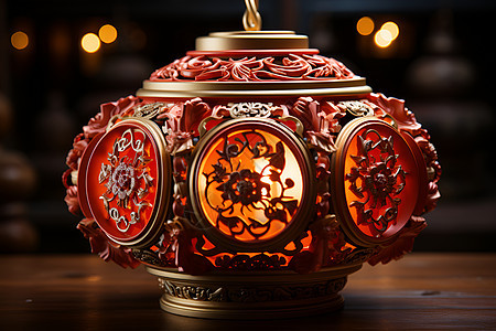 传统节日的中式灯笼背景图片