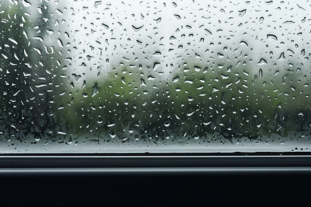 雨滴打在窗户上背景图片