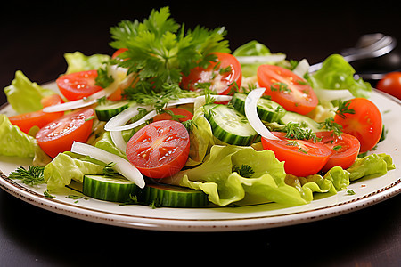 美味健康的蔬菜沙拉图片