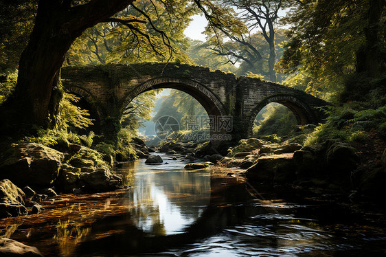 桥与自然美完美融合图片