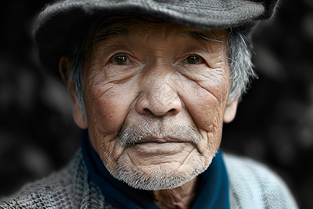 白发的高龄男性背景图片