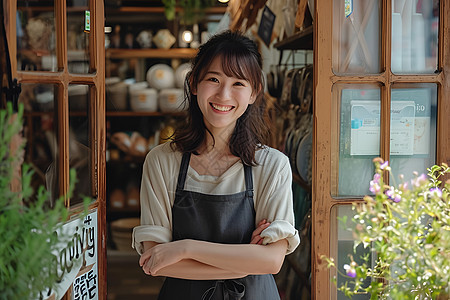 笑容可爱的女子图片