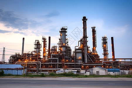 工业石油加工厂背景图片