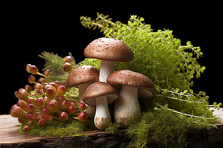 美味的自然蘑菇图片