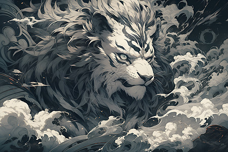 风云中的狮子头图片