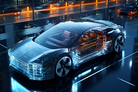 未来形态的汽车背景图片