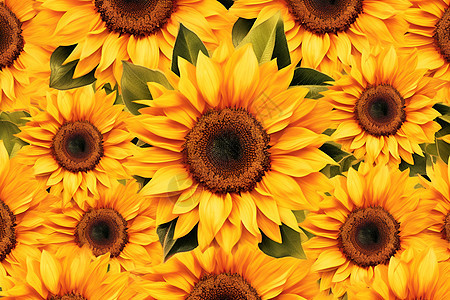黄色的向日葵花朵背景图片
