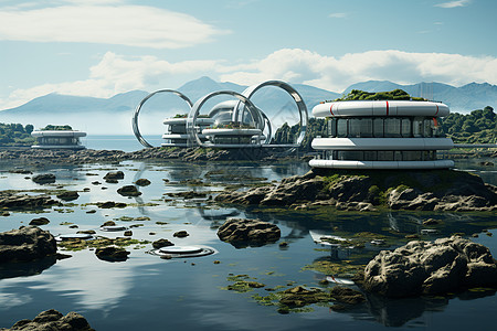 湖畔奇幻未来城图片